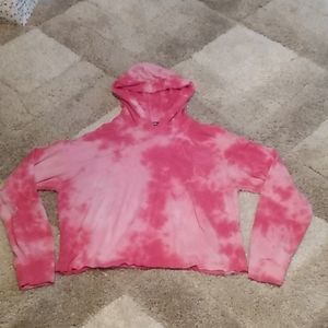 Hot topic pink and white sweatshirt